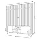 Ver imagem 5 de Rack para Sala Chelsea com Painel Ripado Tv 75 Pol Lexa D05 Cedro Off White - Lyam Decor