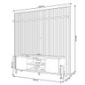 Rack para Sala Chelsea com Painel Ripado Tv 75 Pol Lexa D05 Cedro Off White - Lyam Decor - 5