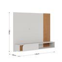 Ver imagem 2 de Painel Home Suspenso 1 Porta Tv's 60" Jurerê - Off White Matte/freijó