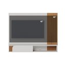Ver imagem 4 de Painel Home Suspenso 1 Porta Tv's 60" Jurerê - Off White Matte/freijó