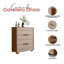 Ver imagem 5 de Guarda Roupa Casal Araguaia e Cômoda Dhara Carvalho Fendi com Espelho - Moval