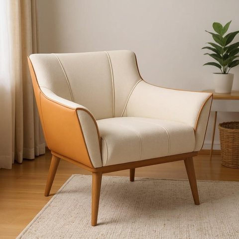 Poltrona Decorativa para Consultório Couro Sintético