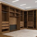Ver imagem 2 de Guarda Roupa Modulado Casal Safira 011 em MDF com 11 Portas e 9 Gavetas