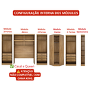 Ver imagem 4 de Guarda Roupa Modulado Casal Safira 011 em MDF com 11 Portas e 9 Gavetas