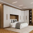 Ver imagem 1 de Guarda Roupa Modulado Casal Safira 011 em Mdf com 11 Portas e 9 Gavetas