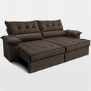 Ver mais imagens de Sofá Retrátil e Reclinável 2,10m com Molas e Espuma D33 Thunder Velusoft Café Cama Inbox