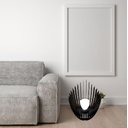 Ver imagem 4 de Abajur Grande de Chão PANDORA MDF Luminária -:Preto/40x45cm