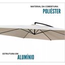 Ver mais imagens de Ombrelone Suspenso Lateral 3,50m Alumínio Importway Branco