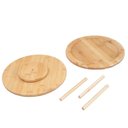 Ver imagem 6 de Organizador Giratório Multiuso de Bambu 2 Andares 30x18cm - Lyor 220124