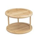 Ver imagem 7 de Organizador Giratório Multiuso de Bambu 2 Andares 30x18cm - Lyor 220124