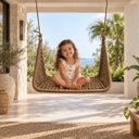 Ver imagem 5 de Balanço Bali Trançado Elegante em Corda Náutica p/ Varandas, Jardim, Áreas, Chácara e Decorações