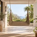 Ver imagem 2 de Balanço Bali Trançado Elegante em Corda Náutica p/ Varandas, Jardim, Áreas, Chácara e Decorações