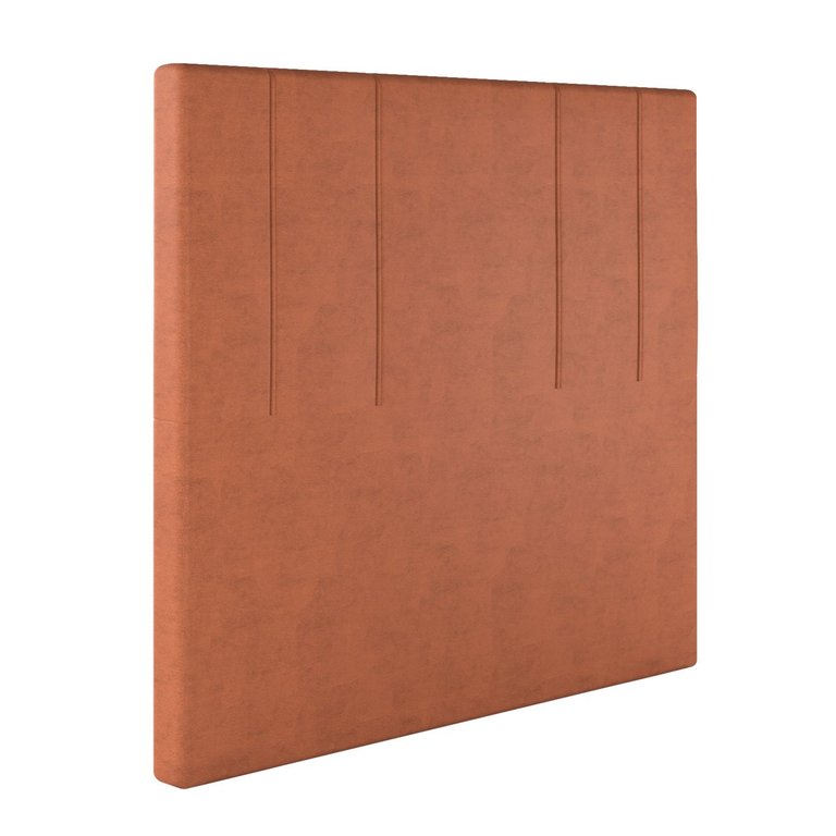 Cabeceira Casal Madri em Veludo com Sapata Cor Terracota Sonhar 10072VL-35 - TERRACOTA
