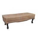 Ver imagem 1 de Puff Recamier Retrô Luis Xv Captonê para Quarto Vicenza 195cm Suede Bege S04 - D'Rossi