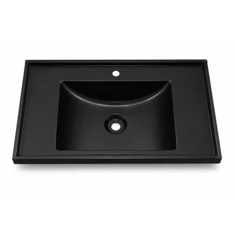 Pia Lavatorio para Banheiro 60cm Lavabo Plastico Resistente Preto