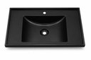 Ver imagem 1 de Pia Lavatorio para Banheiro 60cm Lavabo Plastico Resistente Preto