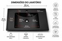 Ver imagem 3 de Pia Lavatorio para Banheiro 60cm Lavabo Plastico Resistente Preto