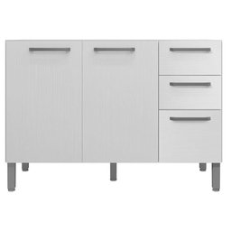 Balcão de Pia Mad Versalhes 120 Cm Branco Supremo - Kits Paraná - 1