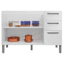 Balcão de Pia Mad Versalhes 120 Cm Branco Supremo - Kits Paraná - 2