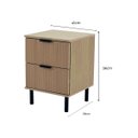 Ver imagem 2 de Mesa de Cabeceira Rustica com 2 Gavetas 41cm Ditália