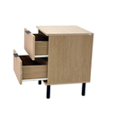 Ver imagem 3 de Mesa de Cabeceira Rustica com 2 Gavetas 41cm Ditália