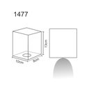 Ver imagem 2 de LUMINÁRIA PAREDE BALIZA 1 VISOR REDONDO GU10 MR16 PRETO - 1477 PT