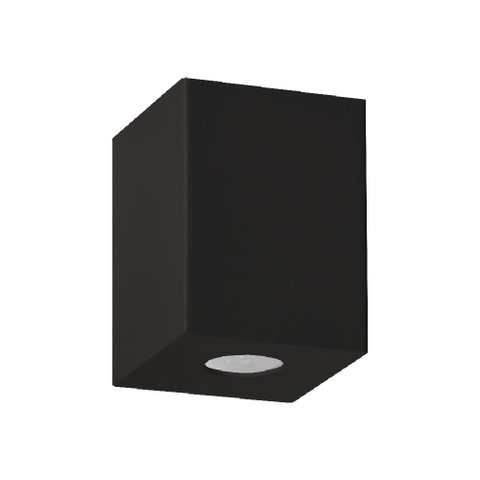 LUMINÁRIA PAREDE BALIZA 1 VISOR REDONDO GU10 MR16 PRETO - 1477 PT