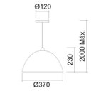 Ver imagem 3 de Pendente de Alumínio Redondo 37cm Isadora Design
