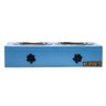 Comedouro Com Patinhas E Potes Inox Para Cachorro Azul - 3