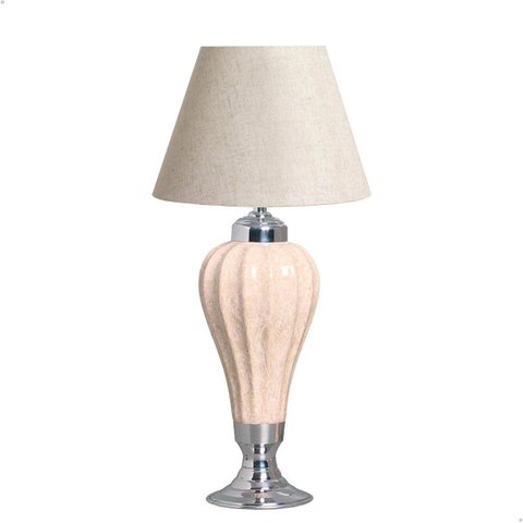 Abajur Grande para Sala Luminária Havana Bege Petra com Cúpula 71x35 Cm