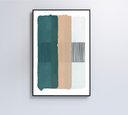 Ver imagem 6 de Quadro Abstrato Verde, Bege e Branco - 80x120 Cm - Adesivo Fotográfico