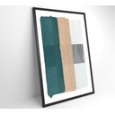 Ver imagem 5 de Quadro Abstrato Verde, Bege e Branco - 80x120 Cm - Adesivo Fotográfico