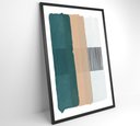 Ver imagem 5 de Quadro Abstrato Verde, Bege e Branco - 80x120 Cm - Adesivo Fotográfico