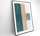 Ver imagem 4 de Quadro Abstrato Verde, Bege e Branco - 80x120 Cm - Adesivo Fotográfico