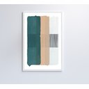 Ver imagem 7 de Quadro Abstrato Verde, Bege e Branco - 80x120 Cm - Adesivo Fotográfico