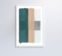 Ver imagem 7 de Quadro Abstrato Verde, Bege e Branco - 80x120 Cm - Adesivo Fotográfico