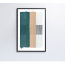 Ver mais imagens de Quadro Abstrato Verde, Bege e Branco - 80x120 Cm - Adesivo Fotográfico