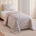 Ver imagem 1 de Kit Cobre Leito Colcha Anarruga Estampada 2 Peças Solteiro Campestre 160x240cm Sonhare