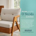 Ver imagem 3 de Almofada Decorativa Laura Cheia Fofinha com Zíper 36x60 Linho para Sofá Cama Poltrona Fibra Silicona