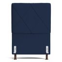 Ver imagem 2 de Cabeceira Cama Box Solteiro Mel 90cm com Frame Veludo Azul Marinho - Desk Design