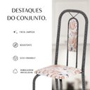 Ver imagem 6 de Conjunto Sala de Jantar com 6 Cadeiras Lívia Prata/Bege
