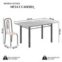 Ver imagem 3 de Conjunto Sala de Jantar com 6 Cadeiras Lívia Prata/Bege