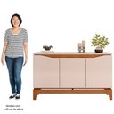 Ver imagem 5 de Balcão Buffet para Sala de Jantar 3 Portas 139cm Alice D04 Freijó/off White - Mpozenato