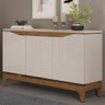Balcão Buffet para Sala de Jantar 3 Portas 139cm Alice D04 Freijó/off White - Mpozenato - 2