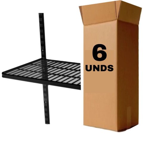 Caixa com 6 Prateleiras 90x40cm Smart Black