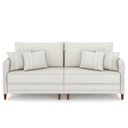 Ver imagem 5 de Sofá 2 Lugares Living 172cm Pé Madeira Zoe Boucle Bege Z08 - Mpozenato