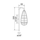 Ver imagem 3 de Arandela de Alumínio Vintage Vagalume 33cm Isadora Design Preto