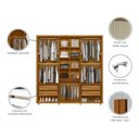 Ver imagem 6 de Guarda-Roupa Casal 6 Portas 100% MDF com Espelhos e Pés Veronese Marrom/Cumaru
