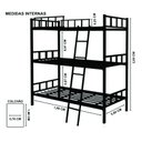 Ver imagem 2 de Treliche de Ferro/aço, 3 Pessoas, Pousada, Alojamnetose:preta