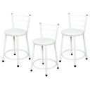 Ver imagem 1 de 3 Banquetas Baixa para Cozinha Epoxi Branca Branco